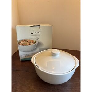Villeroy & Boch‎ Round White Casserole Dish With Lid New In Box Vivo Oven